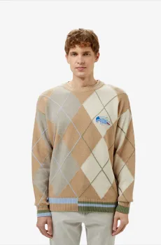 Мужской коричневый свитер Коричневый M Lacoste AH252902S