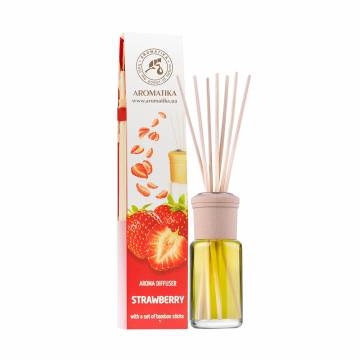 Аромадиффузор Ароматика Strawberry Клубника, с комплектом бамбуковых палочек, 50 мл Аромадиффузор Ароматика Strawberry Клубника, с комплектом бамбуковых палочек, 50 мл