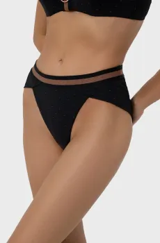 Женские черные трусики от купальника в горошек Черный 44 MARC&ANDRE L2514-Z-MWB