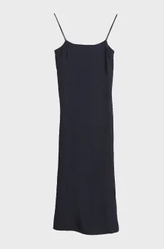Женский темно-синий сарафан CRINKLED STRAP MIDI Синий 38 Gant 4503507