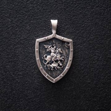 Серебряный кулон "Георгий Победоносец" 133208 Серебряный кулон "Георгий Победоносец" 133208