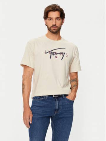 Tommy Jeans Футболка Signature Twist DM0DM19683 Бежевий Regular Fit Tommy Jeans Футболка Signature Twist DM0DM19683 Бежевий Regular Fit