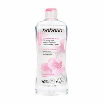Мицеллярная вода для снятия макияжа Babaria Gentle Micellar Water для чувствительной и сухой кожи, с шиповником, 400 мл Мицеллярная вода для снятия макияжа Babaria Gentle Micellar Water для чувствительной и сухой кожи, с шиповником, 400 мл