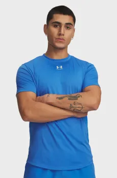 Мужская голубая футболка UA M Challenger Pro SS Голубой L Under Armour 6009620-402