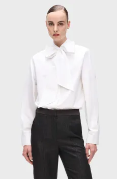 Женская белая рубашка retro Белый 42 Karl Lagerfeld A4W11009