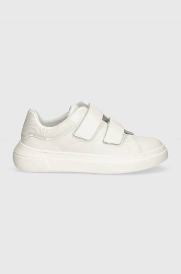 Детские кожаные кроссовки Emporio Armani цвет белый XYX035 XCC76 Детские кожаные кроссовки Emporio Armani цвет белый XYX035 XCC76