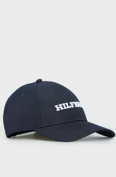 Мужская темно-синяя кепка TH MONOTYPE CANVAS 6 PANEL CAP Синий ONESIZE Tommy Hilfiger AM0AM12043