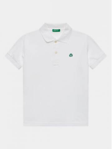 United Colors Of Benetton Поло 3089C300Q Білий Regular Fit United Colors Of Benetton Поло 3089C300Q Білий Regular Fit
