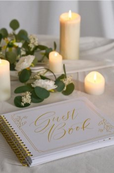 Весільна книга гостей - білий
