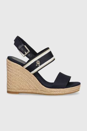 Сандалии Tommy Hilfiger WEBBING HIGH WEDGE SANDAL цвет синий FW0FW08045 Сандалии Tommy Hilfiger WEBBING HIGH WEDGE SANDAL цвет синий FW0FW08045
