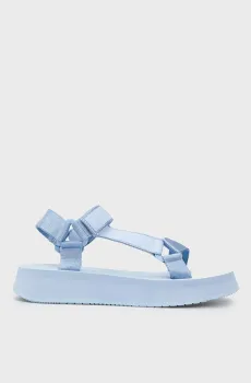 Женские голубые сандалии SANDAL VELCRO WEBBING DC Голубой 40 Calvin Klein YW0YW01353