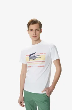 Мужская белая футболка Белый S Lacoste TH0418001