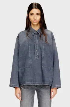 Женская синяя джинсовая рубашка DE-PRISS Синий M Diesel A19265 09N83