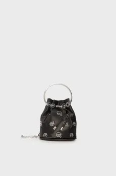 Женская черная сумка с узором Черный ONESIZE Karl Lagerfeld 246W3038