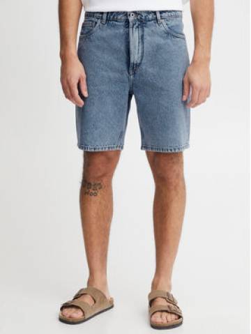 Solid Джинсові шорти 21107657 Голубий Straight Fit Solid Джинсові шорти 21107657 Голубий Straight Fit
