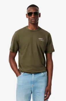 Мужская зеленая футболка Зеленый L Lacoste TH5825E9F