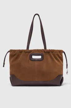 Женская рыжая замшевая сумка M Рыжий ONESIZE MAJE MFASA01353_Camel-Brown