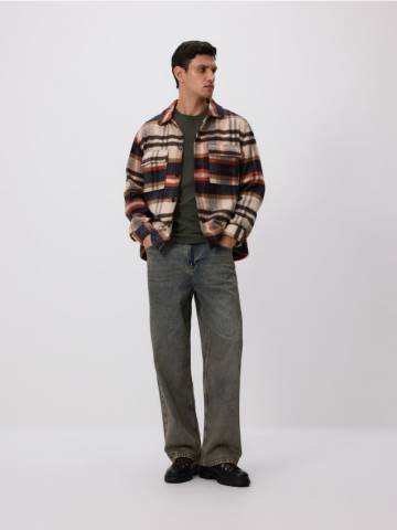 Reserved - Вільні джинси з ефектом прання - indigo jeans - 180GT-57J Reserved - Вільні джинси з ефектом прання - indigo jeans - 180GT-57J
