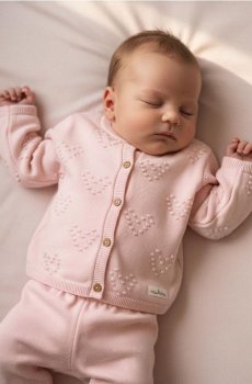 Бавовняний светр - пастельний рожевий