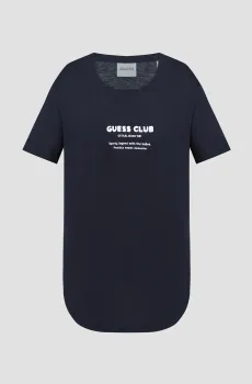 Женская темно-синяя футболка Синий S Guess V4GI05.K8G01;A71W