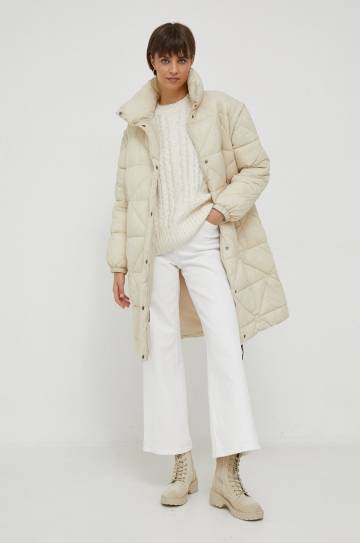 Куртка Pepe Jeans женская цвет бежевый переходная oversize Куртка Pepe Jeans женская цвет бежевый переходная oversize