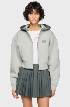 Женская серая спортивная кофта Серый M Sandro SFPSW00707_Light Grey