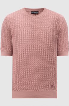 Розовый джемпер в узоре