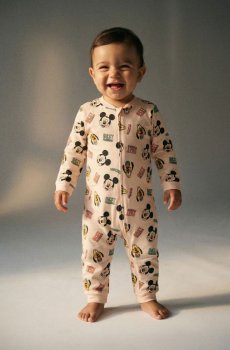 Бавовняний сліп для немовлят Mickey Mouse - бежевий