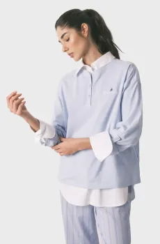 Женское голубое поло Голубой XL womensecret 3273282