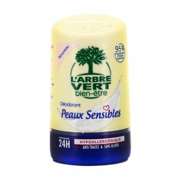 Шариковый дезодорант LArbre Vert Sensitive для чувствительной кожи, гипоаллергенный, женский, 50 мл Шариковый дезодорант LArbre Vert Sensitive для чувствительной кожи, гипоаллергенный, женский, 50 мл