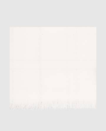 Белый шарф из шерсти с пайетками