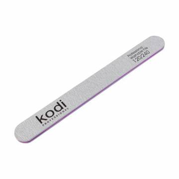 Пилка для ногтей Kodi Professional 109, 120/240 грит, прямая, серая, 178*19*4 мм Пилка для ногтей Kodi Professional 109, 120/240 грит, прямая, серая, 178*19*4 мм
