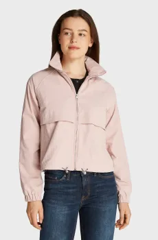 Женская розовая ветровка SHORT NYLON WINDBREAKER Розовый L Tommy Hilfiger WW0WW44428