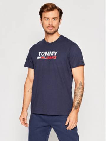 Tommy Jeans Футболка Corp Logo DM0DM15379 Cиній Regular Fit Tommy Jeans Футболка Corp Logo DM0DM15379 Cиній Regular Fit