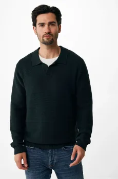 Мужское темно-зеленое поло Зеленый S Mexx MF006606143M