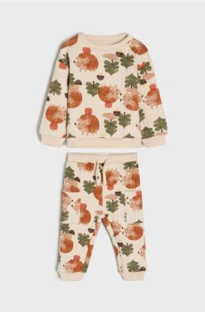 Трикотажний комплект - кремовий