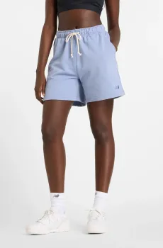 Женские голубые шорты Athletics FT Голубой 44 New Balance WS41508DUS