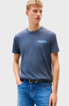 Мужская темно-синяя футболка REG NOVELTY FAIR Синий XXL Tommy Jeans DM0DM21829