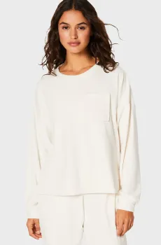 Женский белый велюровый свитшот POLKA Белый M Etam 6548725