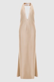 Бежевое платье макси Maren с открытой спиной