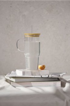 Багаторазовий стакан з соломинкою - clear