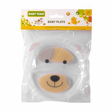 Детская тарелочка Baby Team Собака, секционная, от 6 месяцев (6000)