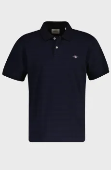 Мужское темно-синее поло в полоску TEXTURE Синий 3XL Gant 2014096