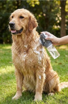 Щітка для тварин з розпилювачем - темно-сірий
