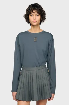 Женский темно-серый лонгслив Серый 38 Sandro SFPTS01708_Grey