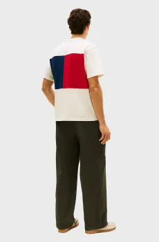 Мужская белая футболка FLAG Белый L Tommy Hilfiger MW0MW42382