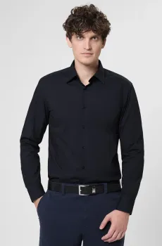 Мужская темно-синяя рубашка Синий 42 BOSS 50469345;404