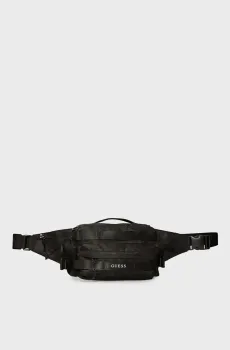 Мужская черная поясная сумка ASTI BUMBAG Черный ONESIZE Guess HMASNCP5337