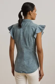 Джинсовая рубашка Lauren Ralph Lauren