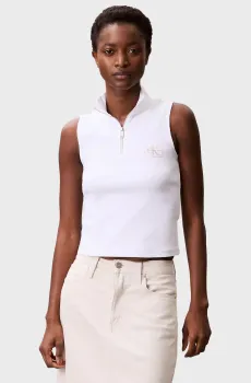 Женский белый топ A- WOVEN LABEL Белый XS Calvin Klein Jeans LV047C909G